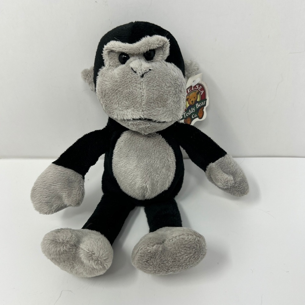 Chelsea Teddy Bear Gorilla Plush Black Jungle Stuffed‎ Monkey Ape Toy Gift 8"